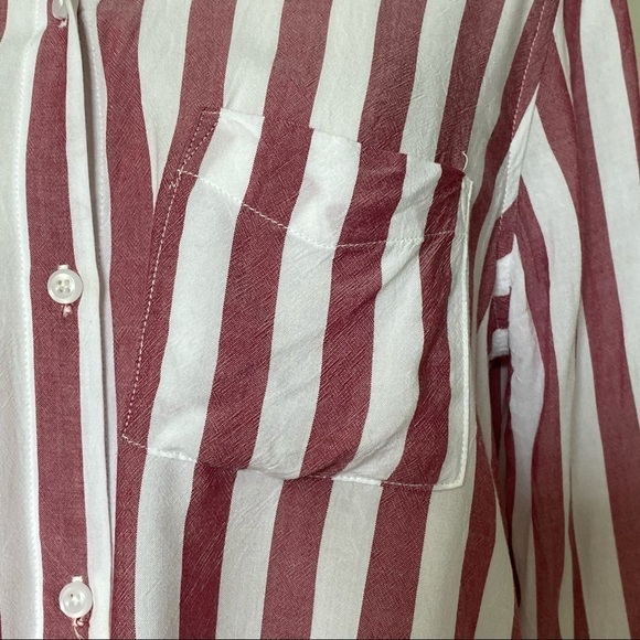 Rails Val Dali Red White Striped Tie Front Button Down Shirt, Small - Picture 4 of 15